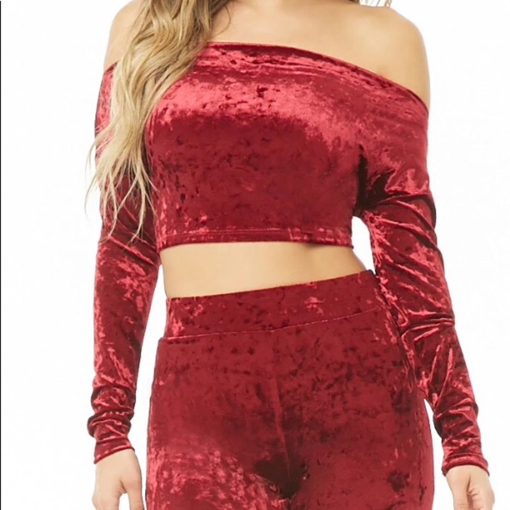 Velvet crop top